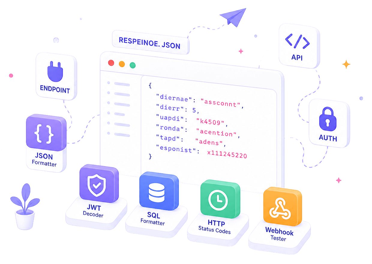 API and backend developer tools illustration