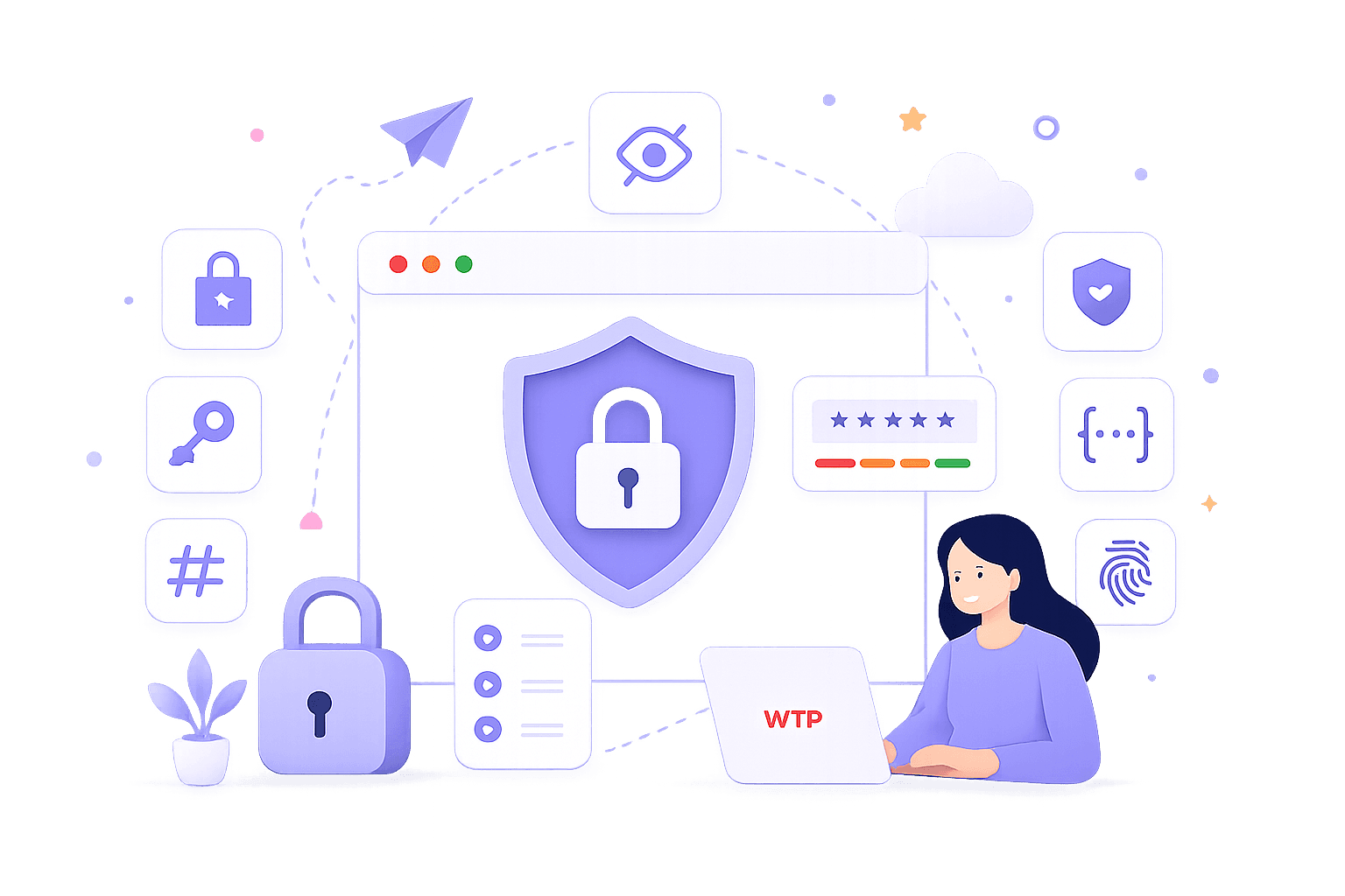 Security and privacy tools illustration