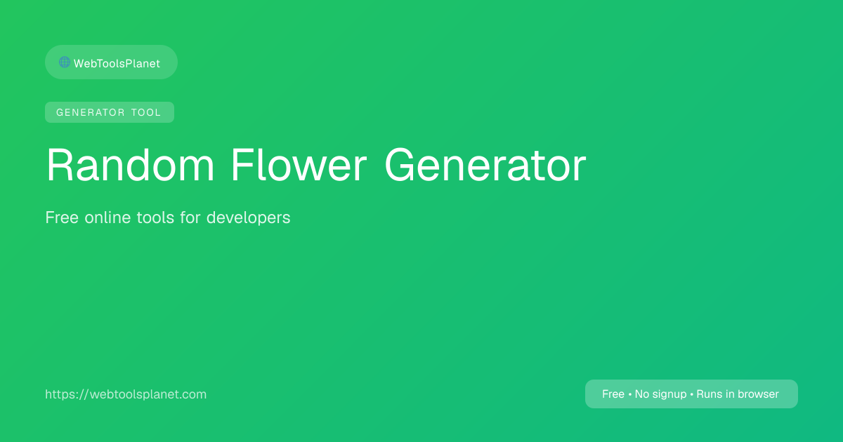 Random Flower Generator - Free Online Tool | WebToolsPlanet