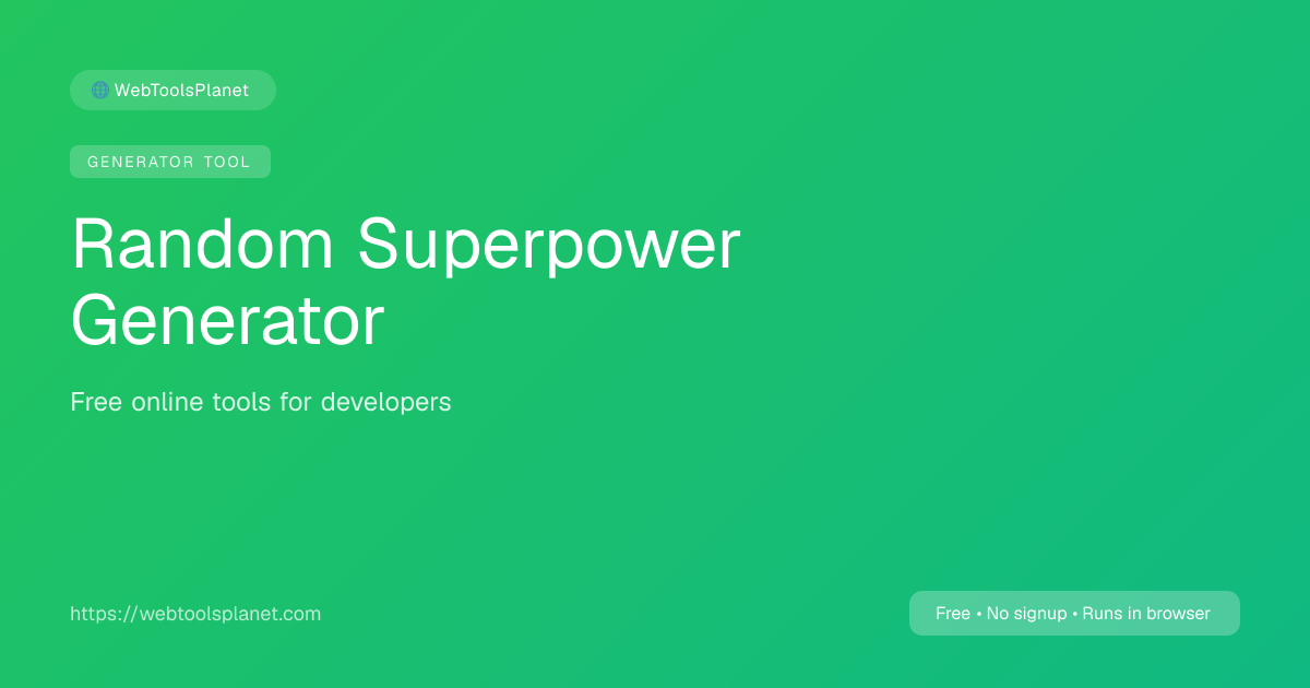 Random Superpower Generator - Super Abilities with Weaknesses ...