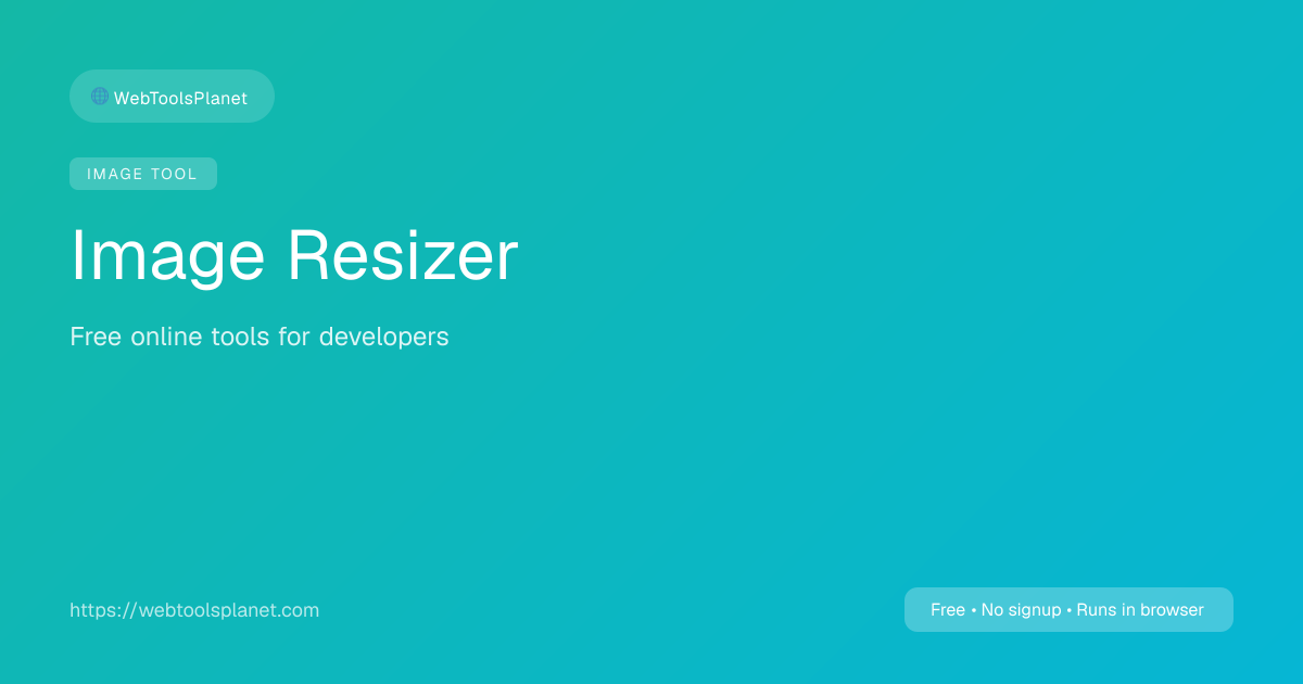 Image Resizer – Resize Photos to Any Size Online | Free | WebToolsPlanet