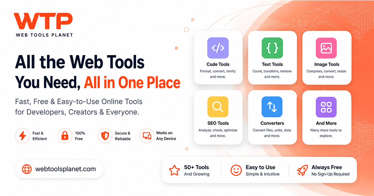800+ Free Online Tools for Everyday Tasks | WebToolsPlanet